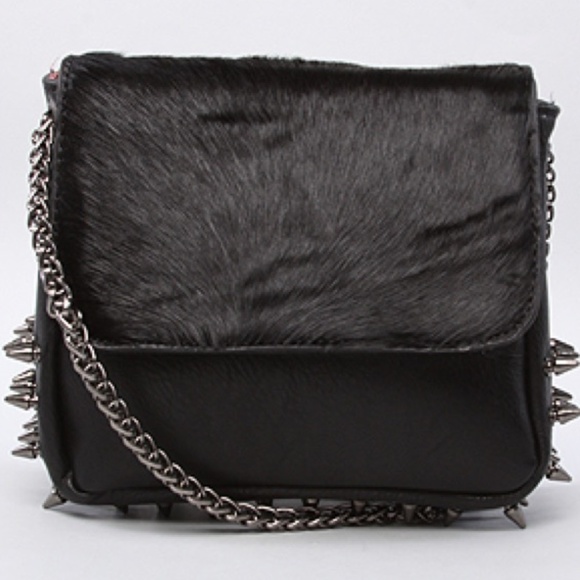 Nasty Gal Handbags - The Gemma Spiked Leather Crossbody Bag